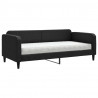 Sofa z materacem, czarna, 90x190 cm, tkanina