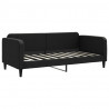 Sofa z materacem, czarna, 90x190 cm, tkanina