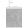 Szafka z wbudowaną umywalką, szarość betonu, płyta wiórowa
