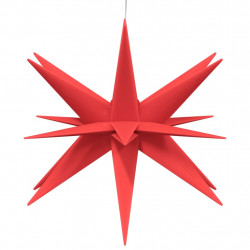 Ozdoby świetlne z LED, 3 szt., składane, czerwone, 43 cm