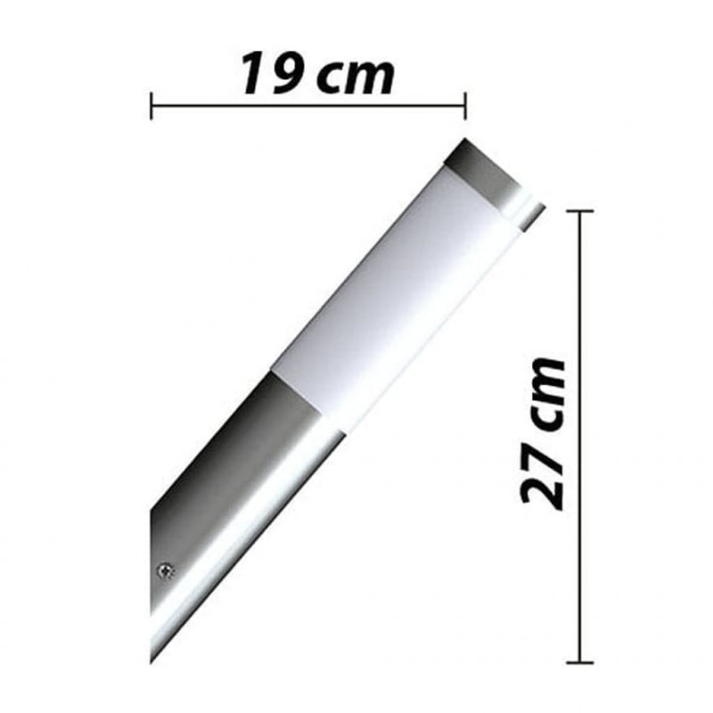 Lampy ogrodowe ze stali nierdzewnej, 6x36 cm