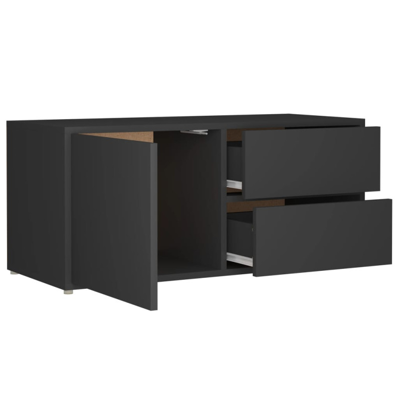 Szafka pod TV, szara, 80x34x36 cm, materiał drewnopochodny