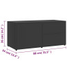 Szafka pod TV, szara, 80x34x36 cm, materiał drewnopochodny