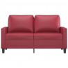 2-osobowa sofa, winna czerwień, 120 cm, sztuczna skóra