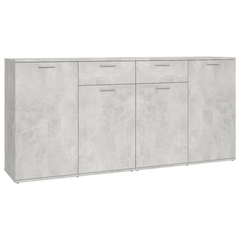 Szafka, szarość betonu, 160x36x75 cm, materiał drewnopochodny