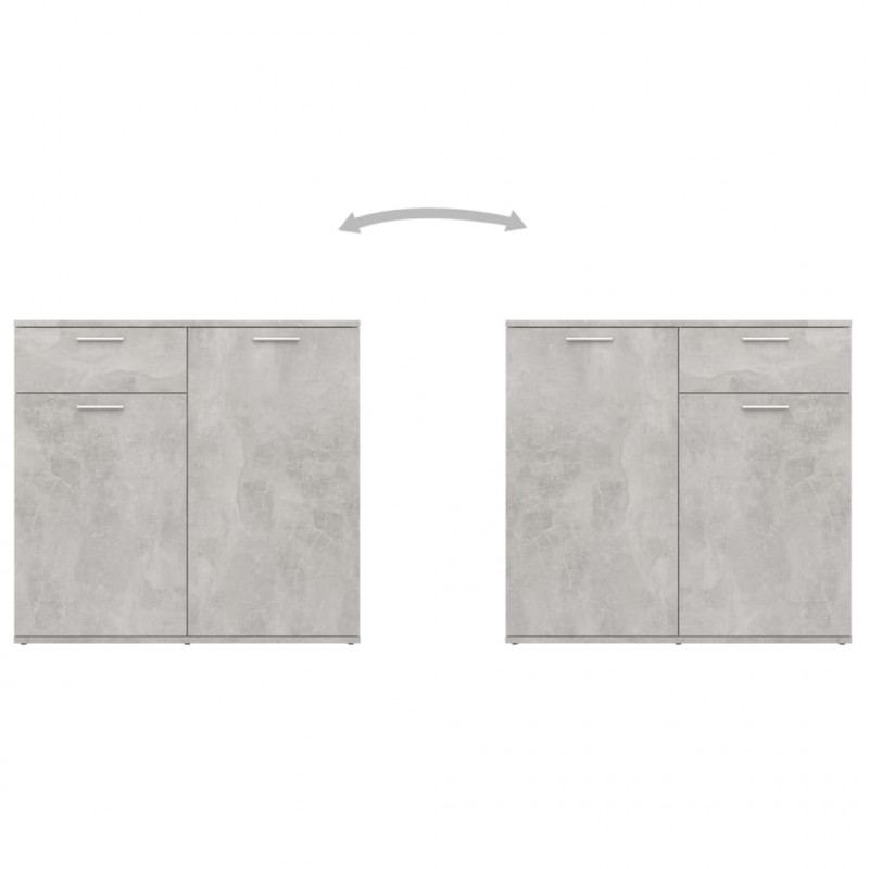 Szafka, szarość betonu, 160x36x75 cm, materiał drewnopochodny
