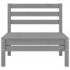 2-osobowa sofa ogrodowa, szara, lite drewno sosnowe