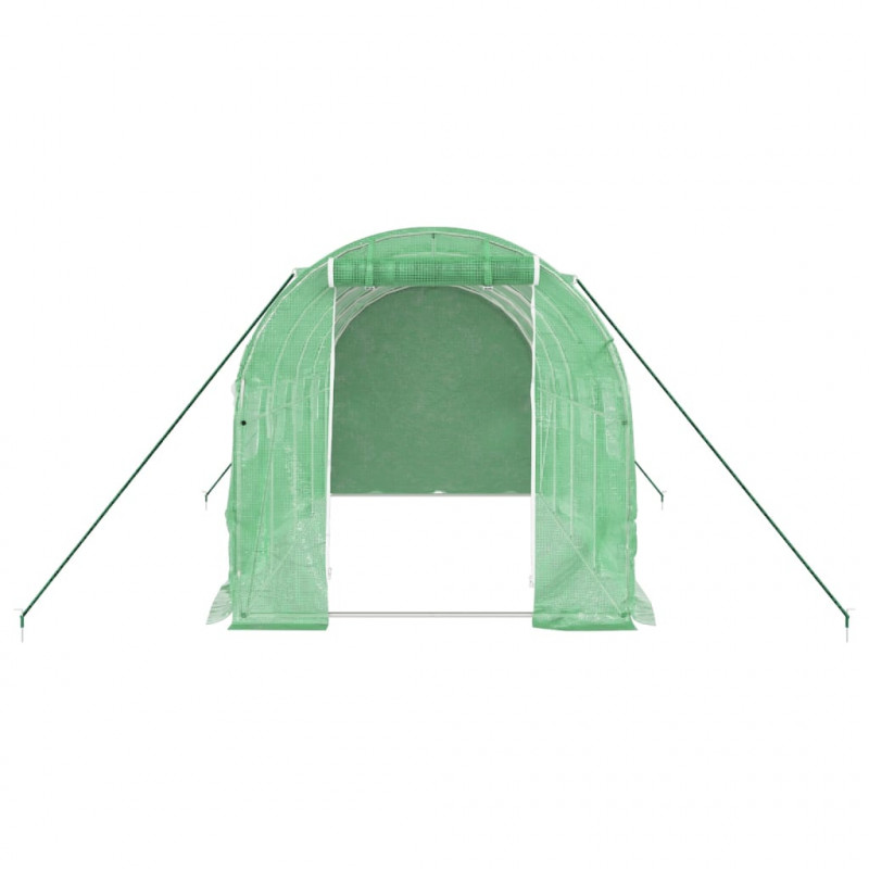 Szklarnia ze stalową ramą, zielona, 8 m², 4x2x2 m