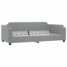 Sofa rozsuwana z szufladami, jasnoszara, 90x200 cm, tkanina
