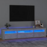 Szafka pod TV z oświetleniem LED, szarość betonu, 195x35x40 cm