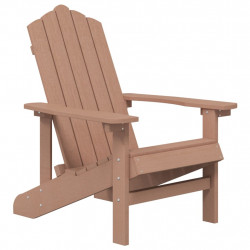 Krzesła ogrodowe Adirondack, 2 szt., HDPE, brązowe
