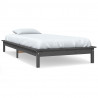 Rama łóżka, szara, 90x190 cm, lite drewno sosnowe