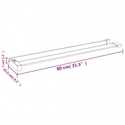 Półka ścienna do prysznica typu walk-in, chromowa, 80 cm