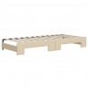 Sofa rozsuwana z materacami, kremowa, 100x200 cm, tkanina