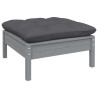 2-osobowa sofa ogrodowa z poduszkami, szara, drewno sosnowe
