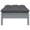 2-osobowa sofa ogrodowa z poduszkami, szara, drewno sosnowe