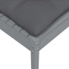 2-osobowa sofa ogrodowa z poduszkami, szara, drewno sosnowe