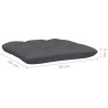 2-osobowa sofa ogrodowa z poduszkami, szara, drewno sosnowe