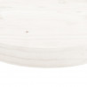 Blat do stołu, okrągły, biały, Ø90x3 cm, lite drewno sosnowe