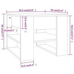 Stolik kawowy, dąb sonoma, 55,5x55x45, materiał drewnopochodny