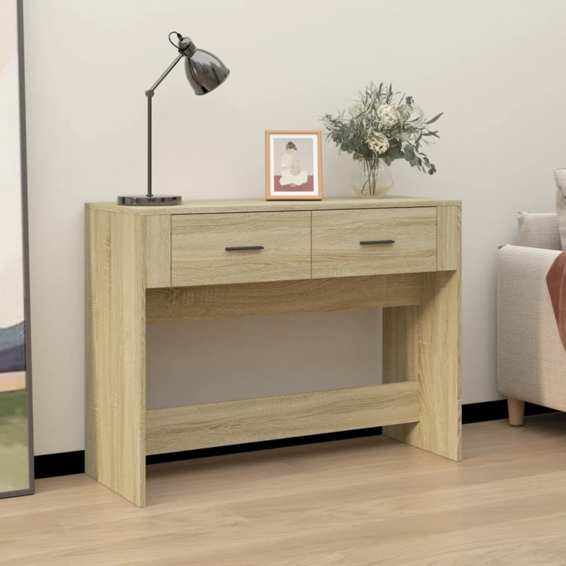 Stolik konsolowy, dąb sonoma, 100x39x75 cm