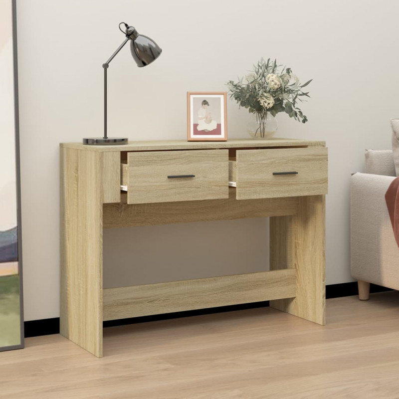 Stolik konsolowy, dąb sonoma, 100x39x75 cm