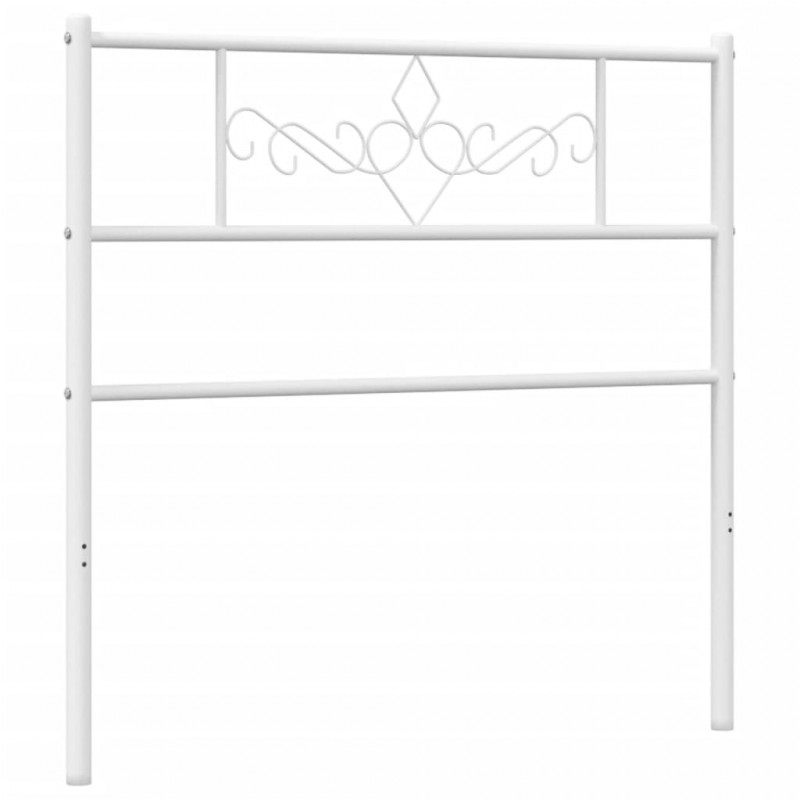 Metalowe wezgłowie, białe, 80 cm
