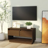 Szafka pod TV, miodowy brąz, 74x34x40 cm, lite drewno sosnowe
