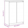 Szafka, 60x36x84 cm, lite drewno sosnowe