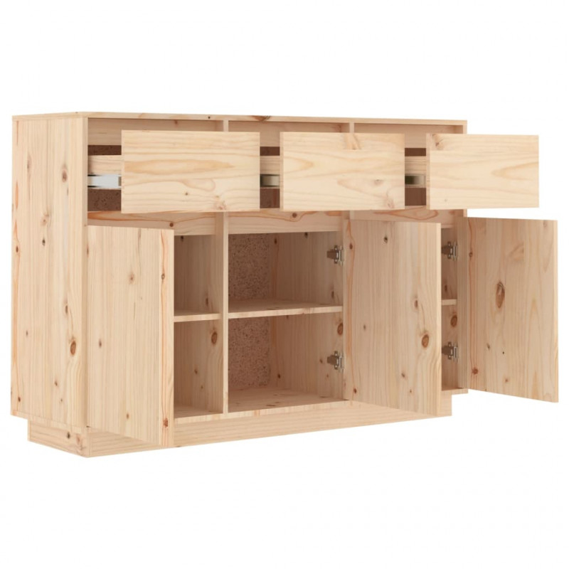 Szafka, 110x34x75 cm, lite drewno sosnowe