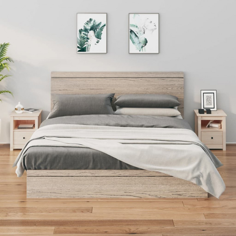 Szafki nocne, 2 szt., 40x35x49 cm, lite drewno sosnowe