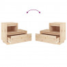 Szafki nocne, 2 szt., 60x34x51 cm, lite drewno sosnowe