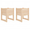 Donice, 2 szt., 40x40x52,5 cm, lite drewno sosnowe