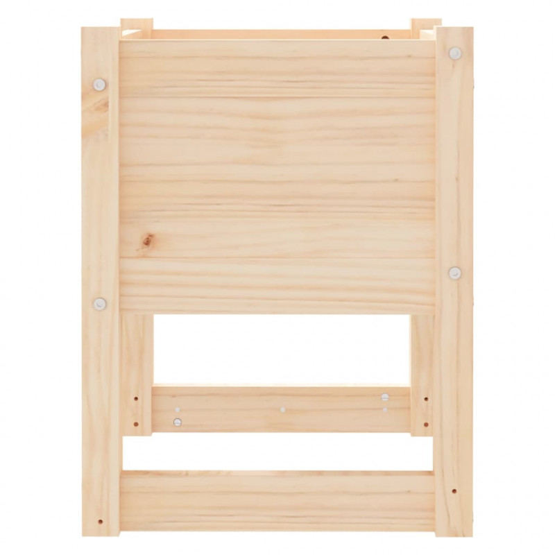 Donice, 2 szt., 40x40x52,5 cm, lite drewno sosnowe