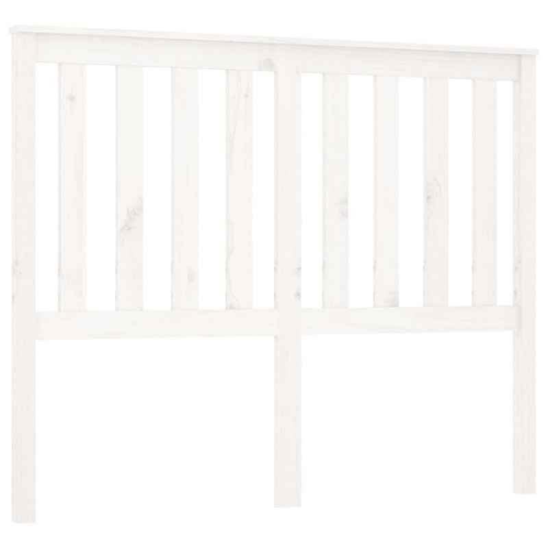 Wezgłowie łóżka, białe, 141x6x101 cm, lite drewno sosnowe