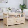 Stolik kawowy, 102x49x55 cm, lite drewno sosnowe