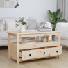 Stolik kawowy, 102x49x55 cm, lite drewno sosnowe