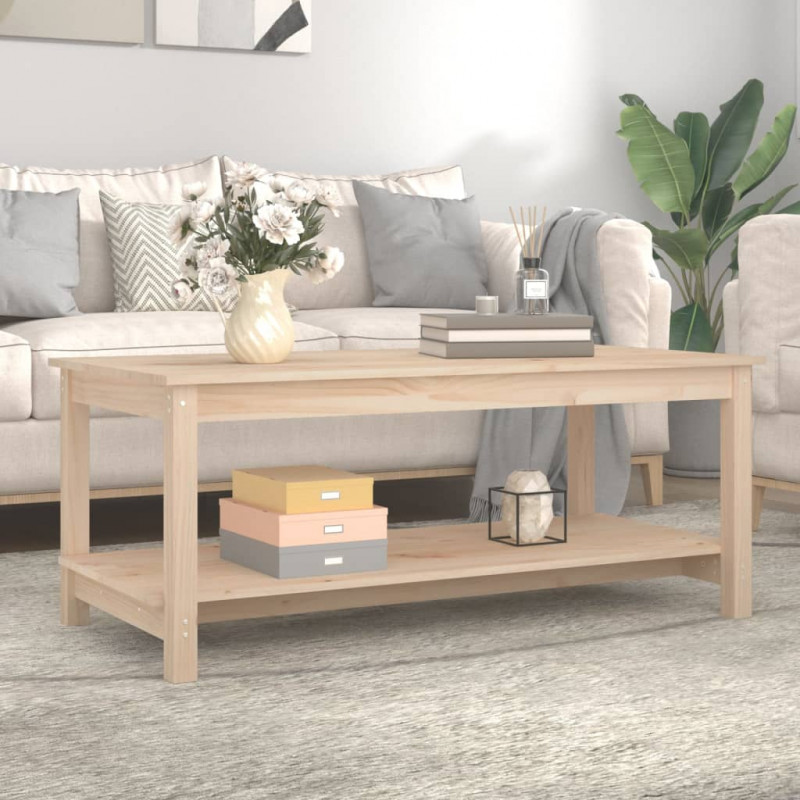 Stolik kawowy, 110x55x45 cm, lite drewno sosnowe