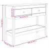 Stolik konsolowy, 100x35x75 cm, lite drewno sosnowe