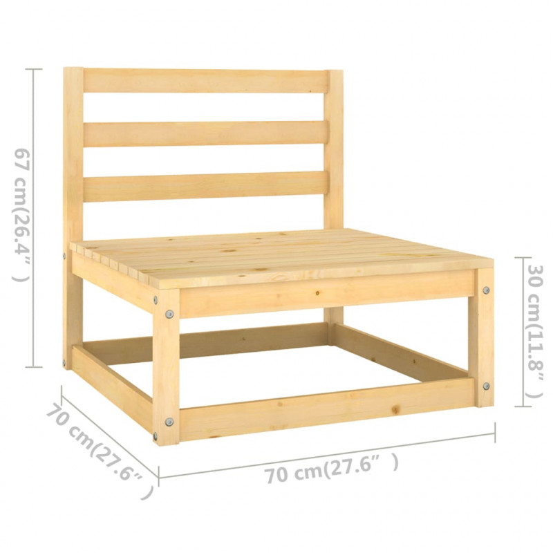 3-osobowa sofa z poduszkami, lite drewno sosnowe