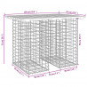 Ławka ogrodowa, gabion, 100x70x72 cm, lite drewno daglezjowe