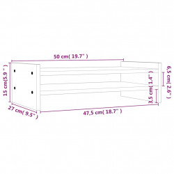 Podstawka na monitor, 50x27x15 cm, lite drewno sosnowe