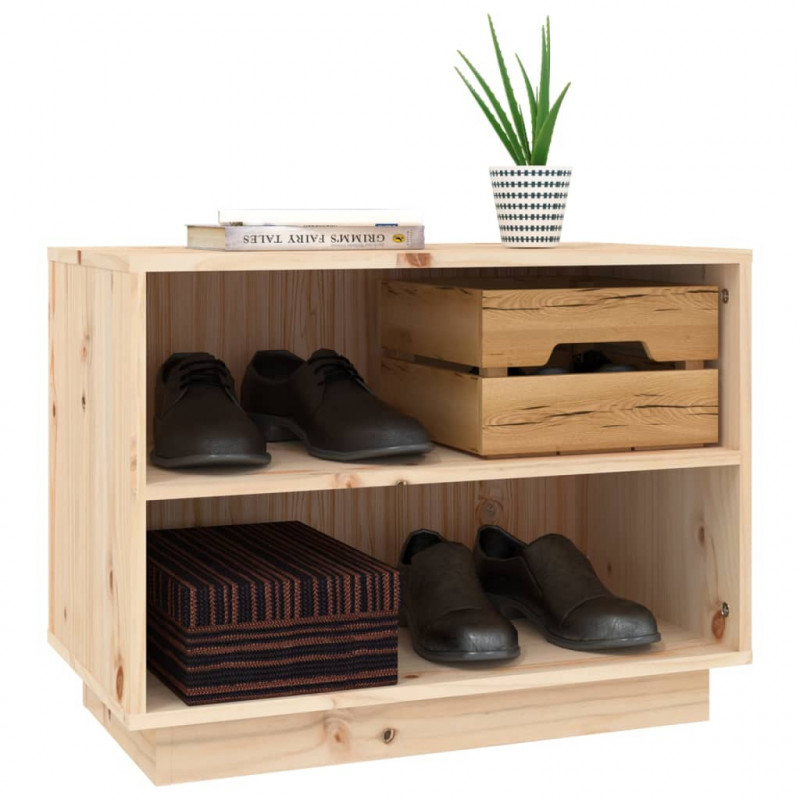 Szafka na buty, 60x34x45 cm, lite drewno sosnowe