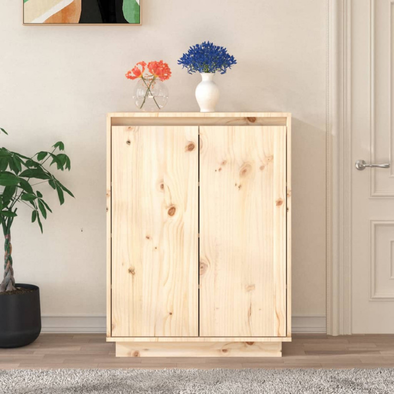 Szafka na buty, 60x35x80 cm, lite drewno sosnowe