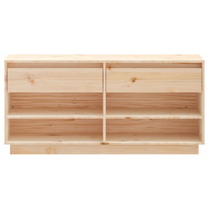 Szafka na buty, 110x34x52 cm, lite drewno sosnowe