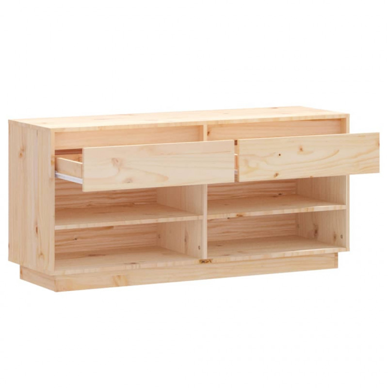 Szafka na buty, 110x34x52 cm, lite drewno sosnowe