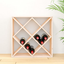 Szafka na wino, 62x25x62 cm, lite drewno sosnowe