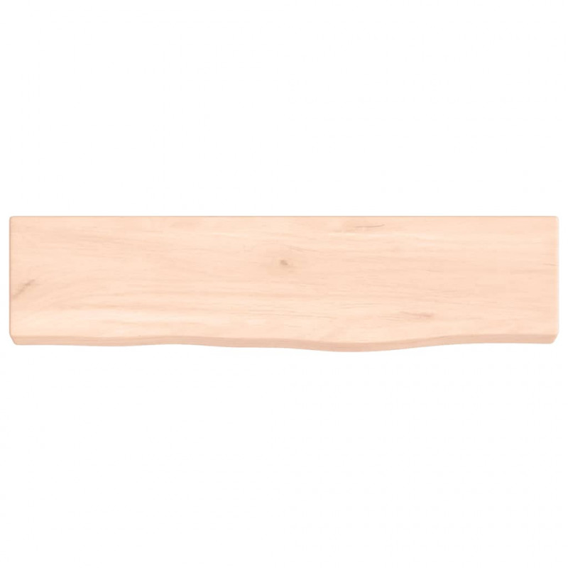 Półka, 40x10x2 cm, surowe lite drewno dębowe