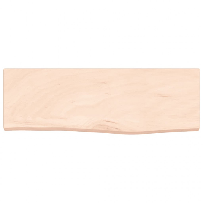 Półka, 60x20x2 cm, surowe lite drewno dębowe