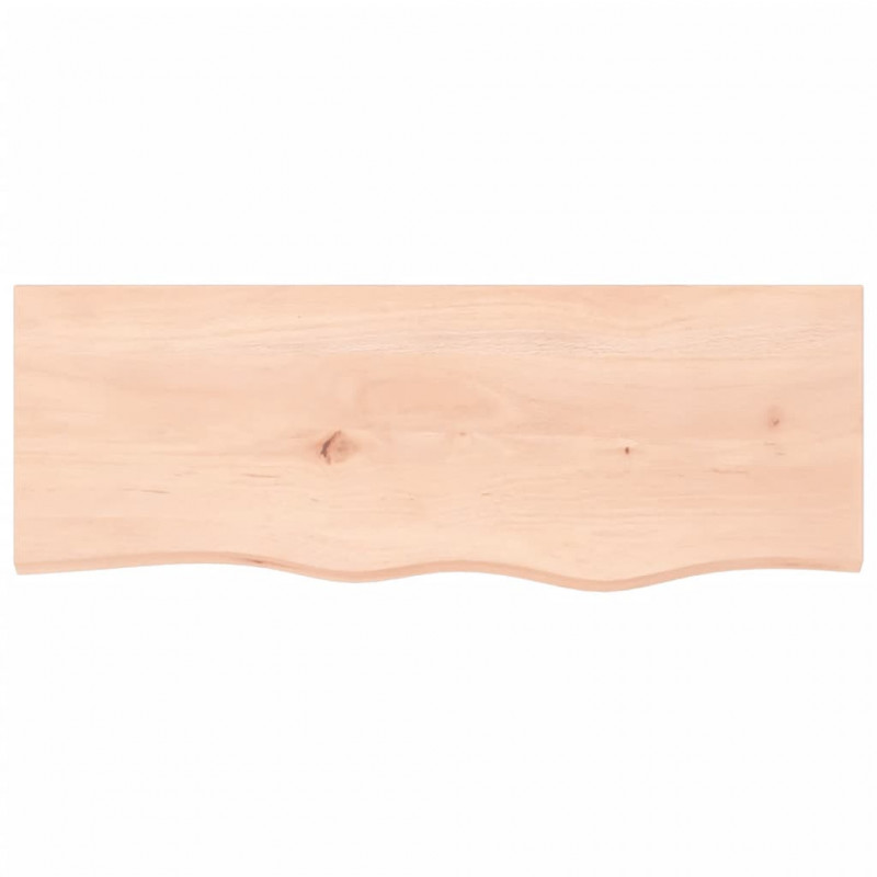 Półka, 80x30x2 cm, surowe lite drewno dębowe